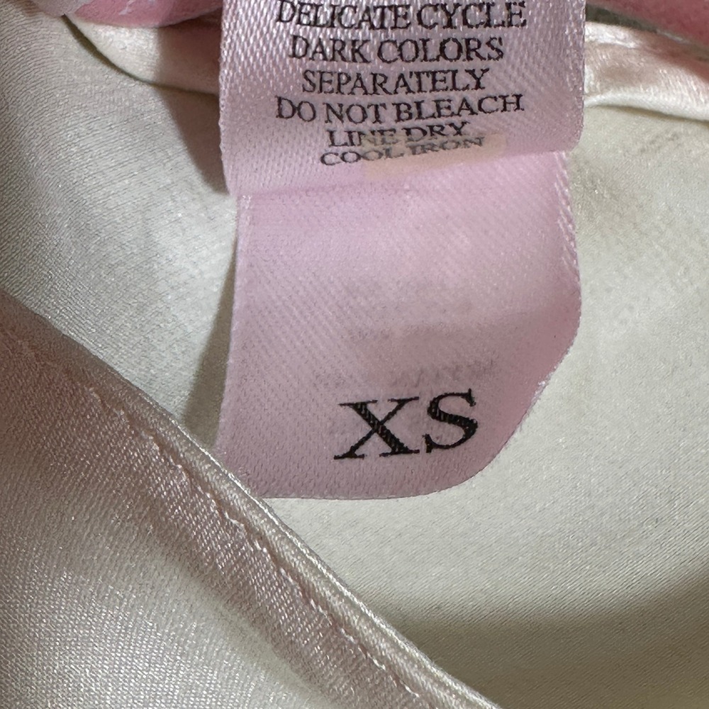 Victoria's Secret Babydoll Chemise Womens XS Ivory Good Sheer Mesh Satin Slip - Picture 4 of 13